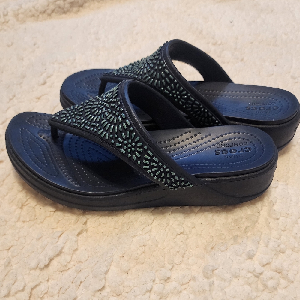 Crocs Monterrey Diamante Wedge Sandal